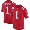 Men New England Patriots Newton #1 Nike Red Game Jersey - jerzelite