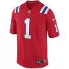 Men New England Patriots Newton #1 Nike Red Game Jersey - jerzelite