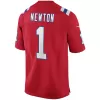 Men New England Patriots Newton #1 Nike Red Game Jersey - jerzelite