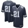 Men Dallas Cowboys Ezekiel Elliott #21 Nike Navy Game Jersey - jerzelite