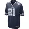 Men Dallas Cowboys Ezekiel Elliott #21 Nike Navy Game Jersey - jerzelite