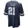 Men Dallas Cowboys Ezekiel Elliott #21 Nike Navy Game Jersey - jerzelite