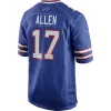 Men Buffalo Bills Josh Allen #17 Nike Royal Game Jersey - jerzelite