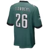 Men Philadelphia Eagles Miles Sanders #26 Nike Green Game Jersey - jerzelite