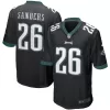 Men Philadelphia Eagles Miles Sanders #26 Nike Black Game Jersey - jerzelite