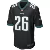 Men Philadelphia Eagles Miles Sanders #26 Nike Black Game Jersey - jerzelite