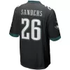 Men Philadelphia Eagles Miles Sanders #26 Nike Black Game Jersey - jerzelite