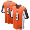 Men Cincinnati Bengals Burrow #9 Nike Orange Game Jersey 2020 - jerzelite