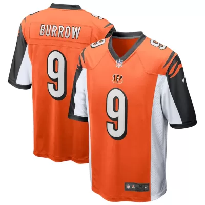 Men Cincinnati Bengals Burrow #9 Nike Orange Game Jersey 2020 - jerzelite