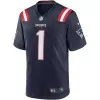 Men New England Patriots Newton #1 Nike Navy Game Jersey - jerzelite