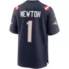 Men New England Patriots Newton #1 Nike Navy Game Jersey - jerzelite