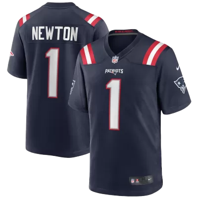 Men New England Patriots Newton #1 Nike Navy Game Jersey - jerzelite