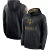 Men's Minnesota Vikings Black 2020 Salute to Service Sideline Performance Pullover Hoodie - jerzelite