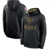 Men's Chicago Bears Black 2020 Salute to Service Sideline Performance Pullover Hoodie - jerzelite