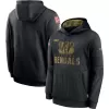 Men's Cincinnati Bengals Black 2020 Salute to Service Sideline Performance Pullover Hoodie - jerzelite