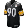 Men Pittsburgh Steelers T.J. Watt #90 Nike Black Game Jersey - jerzelite