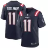 Men New England Patriots Edelman #11 Nike Navy Game Jersey - jerzelite