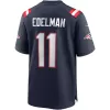 Men New England Patriots Edelman #11 Nike Navy Game Jersey - jerzelite