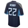 Men Tennessee Titans Henry #22 Nike Navy Game Jersey - jerzelite