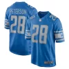 Men Detroit Lions Peterson #28 Nike Blue Game Jersey - jerzelite