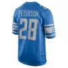 Men Detroit Lions Peterson #28 Nike Blue Game Jersey - jerzelite