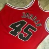 Men's Jordan #45 Mitchell & Ness Red 1994/95 Swingman NBA Jersey - jerzelite