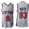 BAPE x Mitchell & Ness Knicks ABC White Basketball Swingman Jersey - jerzelite