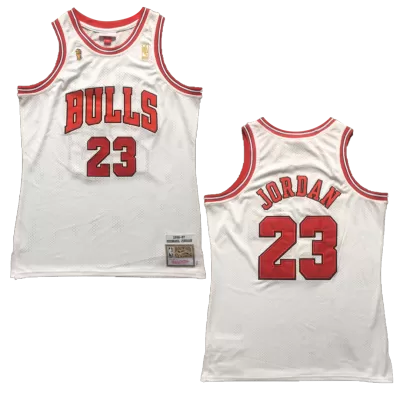 Men's Chicago Bulls Jordan #23 Mitchell & Ness White 1996/97 Swingman NBA Jersey - jerzelite