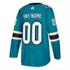 Men San Jose Sharks Adidas Custom NHL Jersey - jerzelite