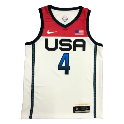 Men's USA Basketball Bradley Beal #4 Nike White 2021 Tokyo Olympics Jersey - jerzelite