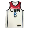 Men's USA Basketball Damian Lillard #6 Nike White 2021 Summer Olympics Jersey - jerzelite