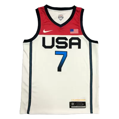 Men's USA Basketball Kevin Durant #7 Nike White 2021 Tokyo Olympics Jersey - jerzelite