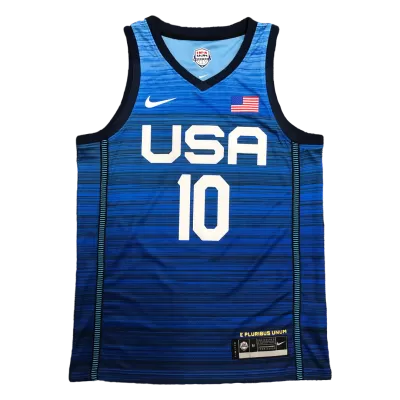 Men's USA Basketball Jayson Tatum #10 Nike Navy 2021 Tokyo Olympics Jersey - jerzelite