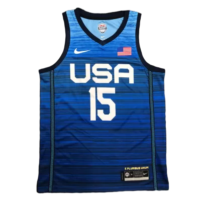 Men's USA Basketball Devin Booker #15 Nike Navy 2021 Tokyo Olympics Jersey - jerzelite