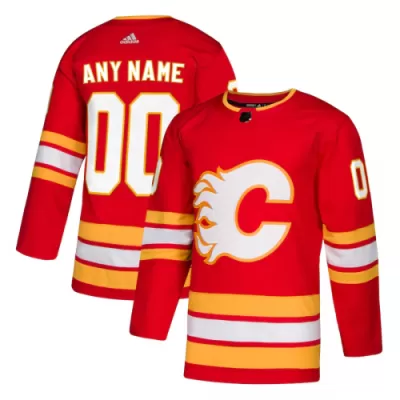 Men Calgary Flames Adidas Custom NHL Jersey - jerzelite