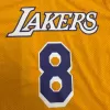 Men's Los Angeles Lakers Kobe Bryant #8 Mitchell&Ness Yellow Name And Number Mesh Top - jerzelite