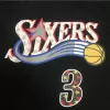 Men's Philadelphia 76ers Allen Iverson #3 Mitchell&Ness Black Name And Number Mesh Top - jerzelite