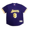 Men's Los Angeles Lakers Kobe Bryant #8 Mitchell&Ness Purple Name And Number Mesh Top - jerzelite