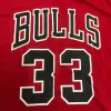 Men's Chicago Bulls Scottie Pippen #33 Mitchell&Ness Red Name And Number Mesh Top - jerzelite