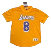 Men's Los Angeles Lakers Kobe Bryant #8 Mitchell&Ness Yellow Name And Number Mesh Top - jerzelite