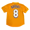 Men's Los Angeles Lakers Kobe Bryant #8 Mitchell&Ness Yellow Name And Number Mesh Top - jerzelite