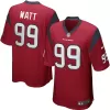 Men Houston Texans WATT #99 Nike Red Game Jersey - jerzelite