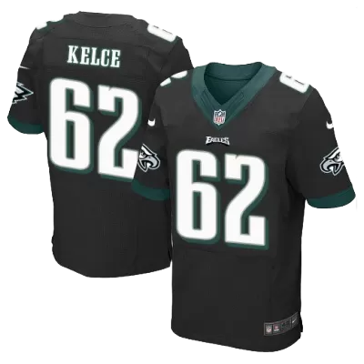 Men Philadelphia Eagles Eagles KELCE #62 Nike Black Vapor Limited Jersey - jerzelite