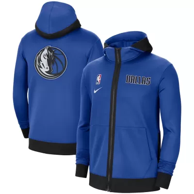 Men's Dallas Mavericks Nike Blue Authentic Showtime Performance Full-Zip Hoodie Jacket - jerzelite