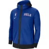 Men's Philadelphia 76ers Nike Blue Authentic Showtime Performance Full-Zip Hoodie Jacket - jerzelite