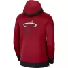 Men's Miami Heat Red Authentic Showtime Performance Full-Zip Hoodie Jacket - jerzelite