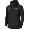 Men's Brooklyn Nets Nike Black Authentic Showtime Performance Full-Zip Hoodie Jacket - jerzelite