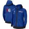 Men's Philadelphia 76ers Nike Blue Authentic Showtime Performance Full-Zip Hoodie Jacket - jerzelite