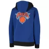 Men's New York Knicks Blue Authentic Showtime Performance Full-Zip Hoodie Jacket - jerzelite