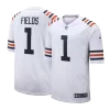 Men Chicago Bears FIELDS #1 Nike White Game Jersey 2019 - jerzelite